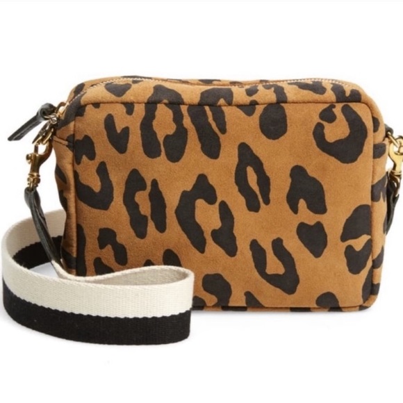 Clare V Handbags - Clare V. Midi Suede Bag Leopard Print